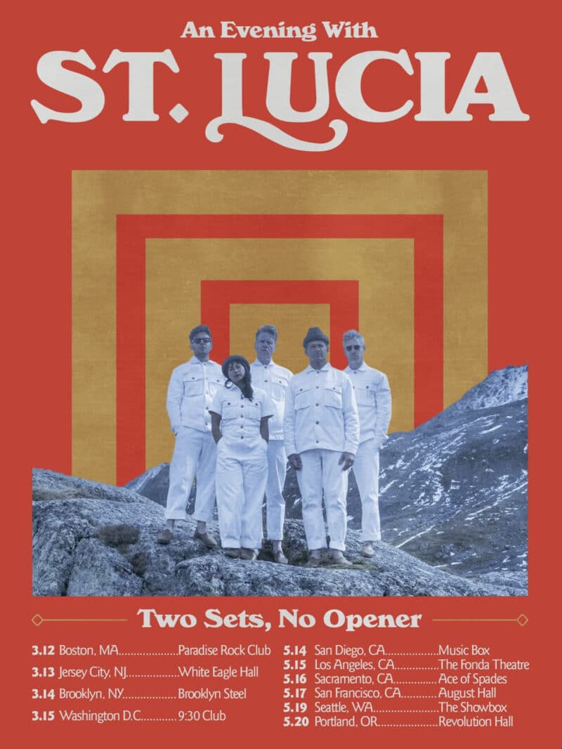St. Lucia 2026 tour poster